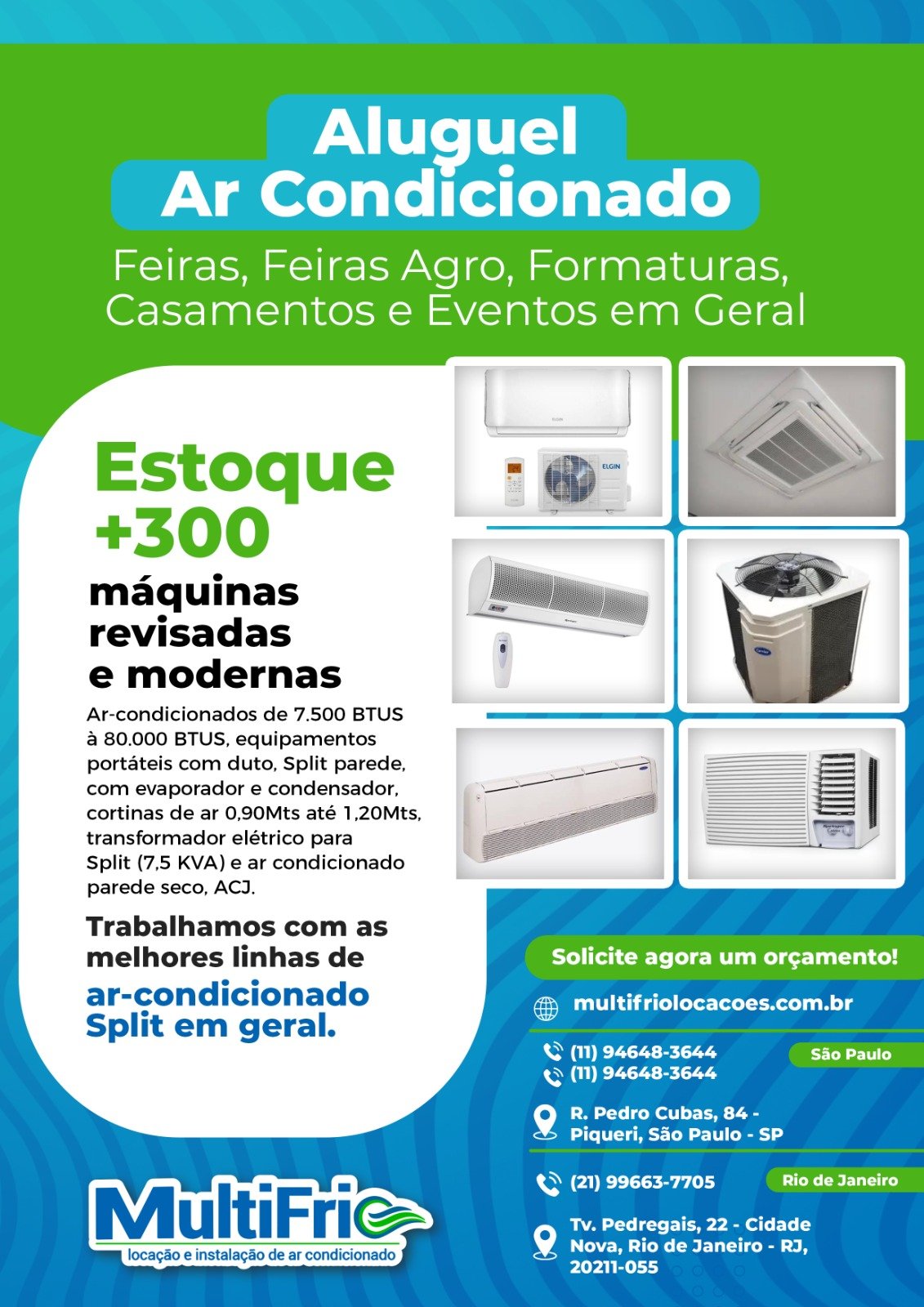 aluguel de ar condicionado JANELA  ar portatil Ar Condicionado Cassete Ar Condicionado Split em em Itanhaém SP 