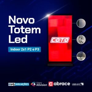 locação TOTEM DE LED 2X1