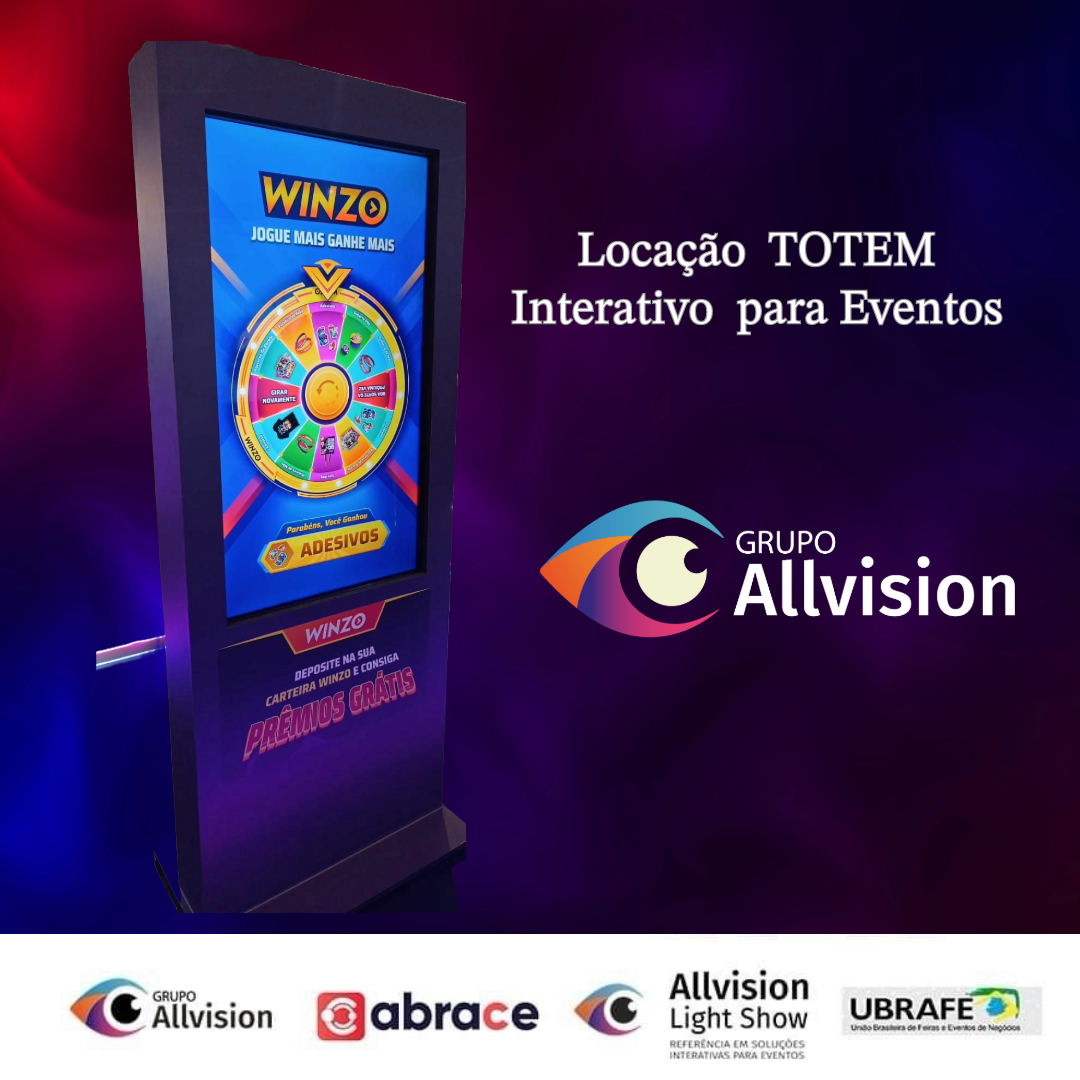 Aluguel Totem Interativo - Florianópolis - Grupo AllVision Tecnologia