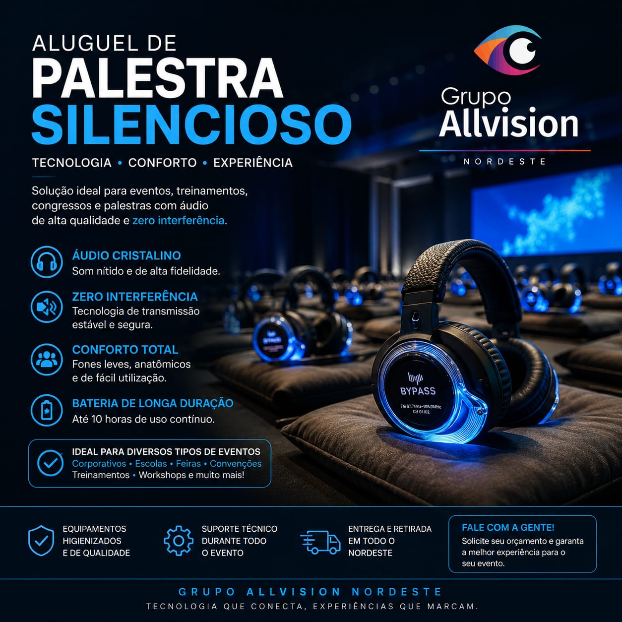 Aluguel de Painéis de LED, Palestra Silenciosa, Totens de Credenciamento e Totens Interativos para Palestras e Convenções em São Paulo 2026