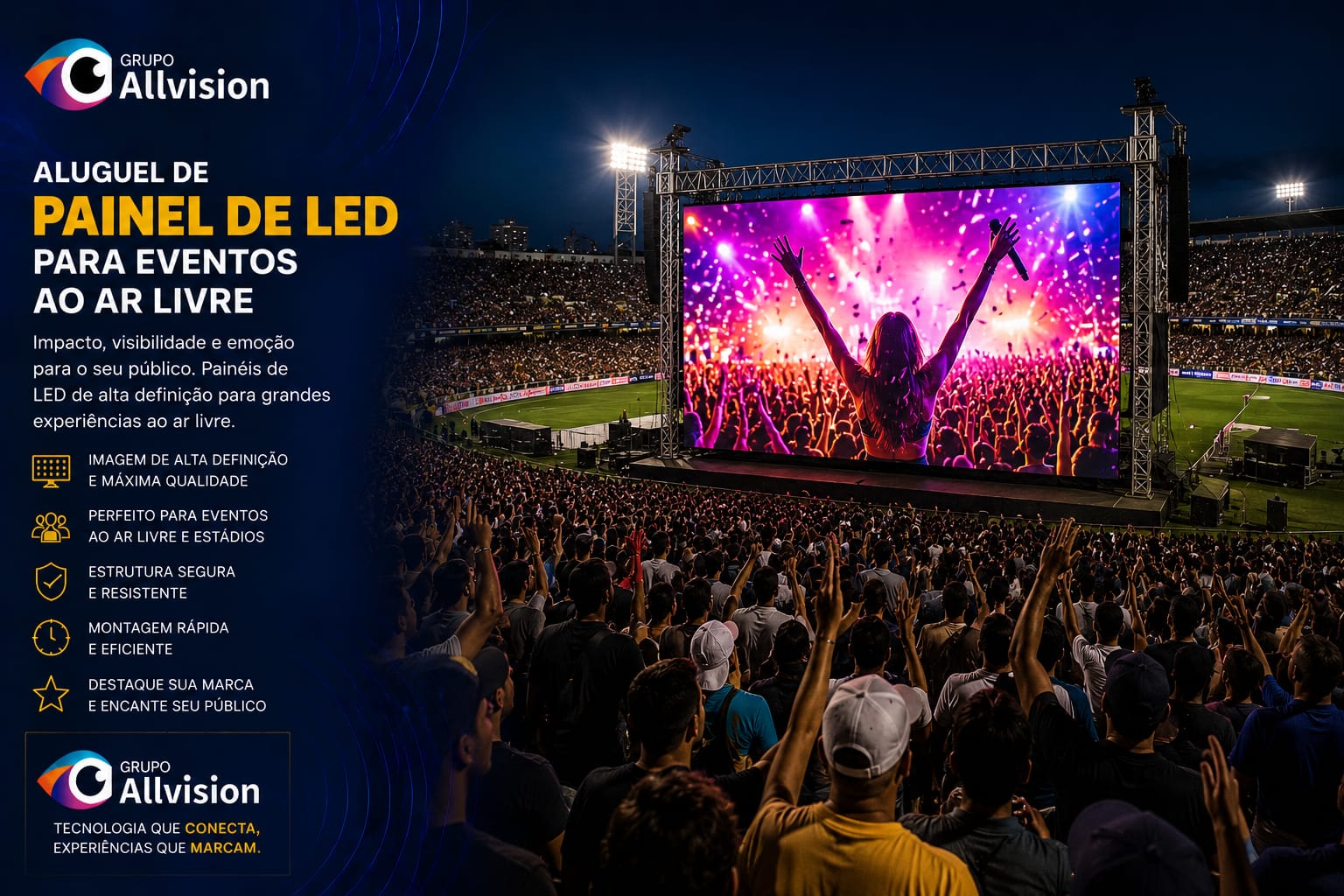 Aluguel de Painel de LED para Palcos, Auditórios e Grandes Eventos em Mato Grosso do Sul 2026