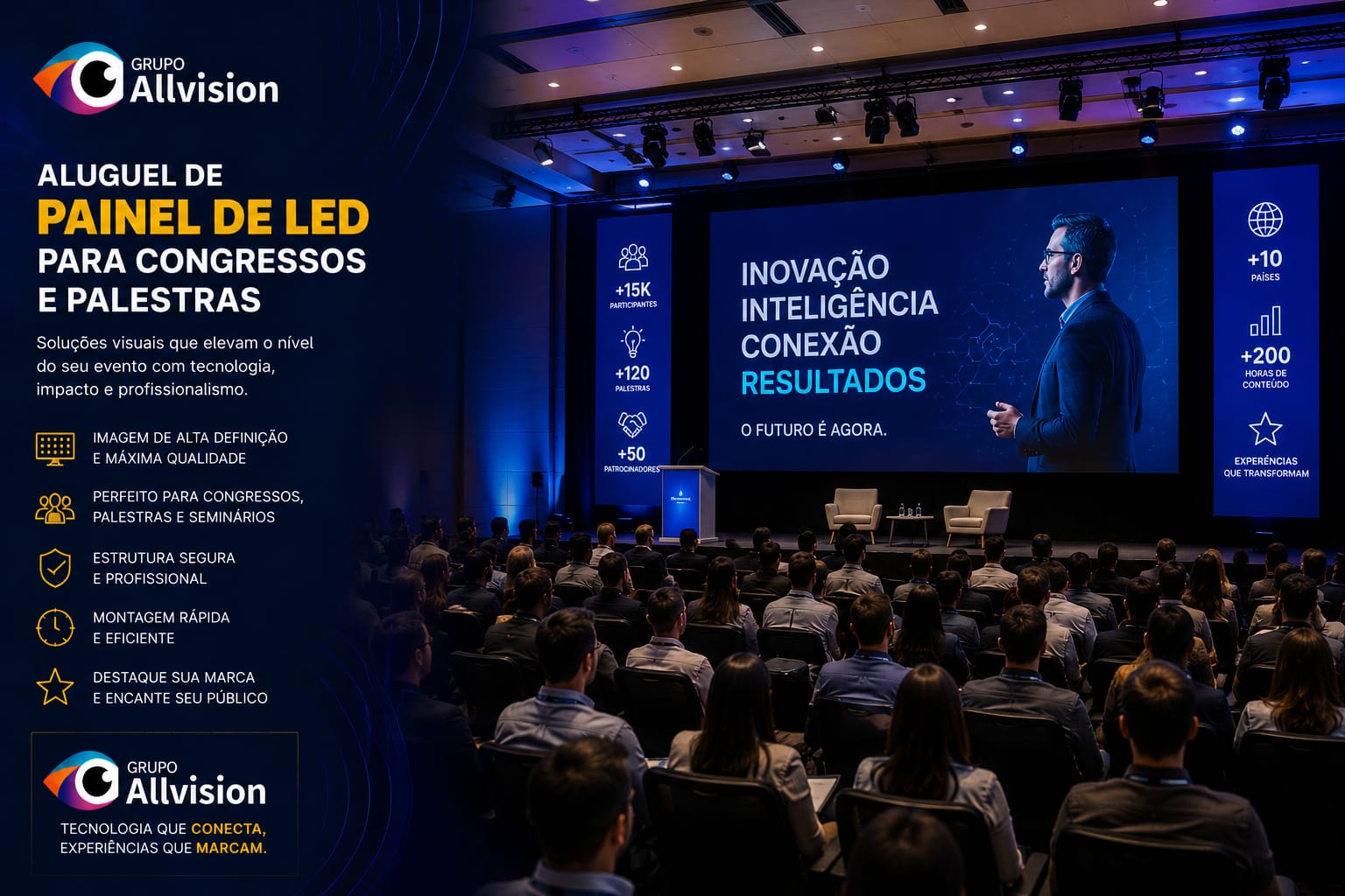Aluguel de Painéis de LED, Palestra Silenciosa, Totens de Credenciamento e Totens Interativos para Palestras e Convenções em São Paulo 2026