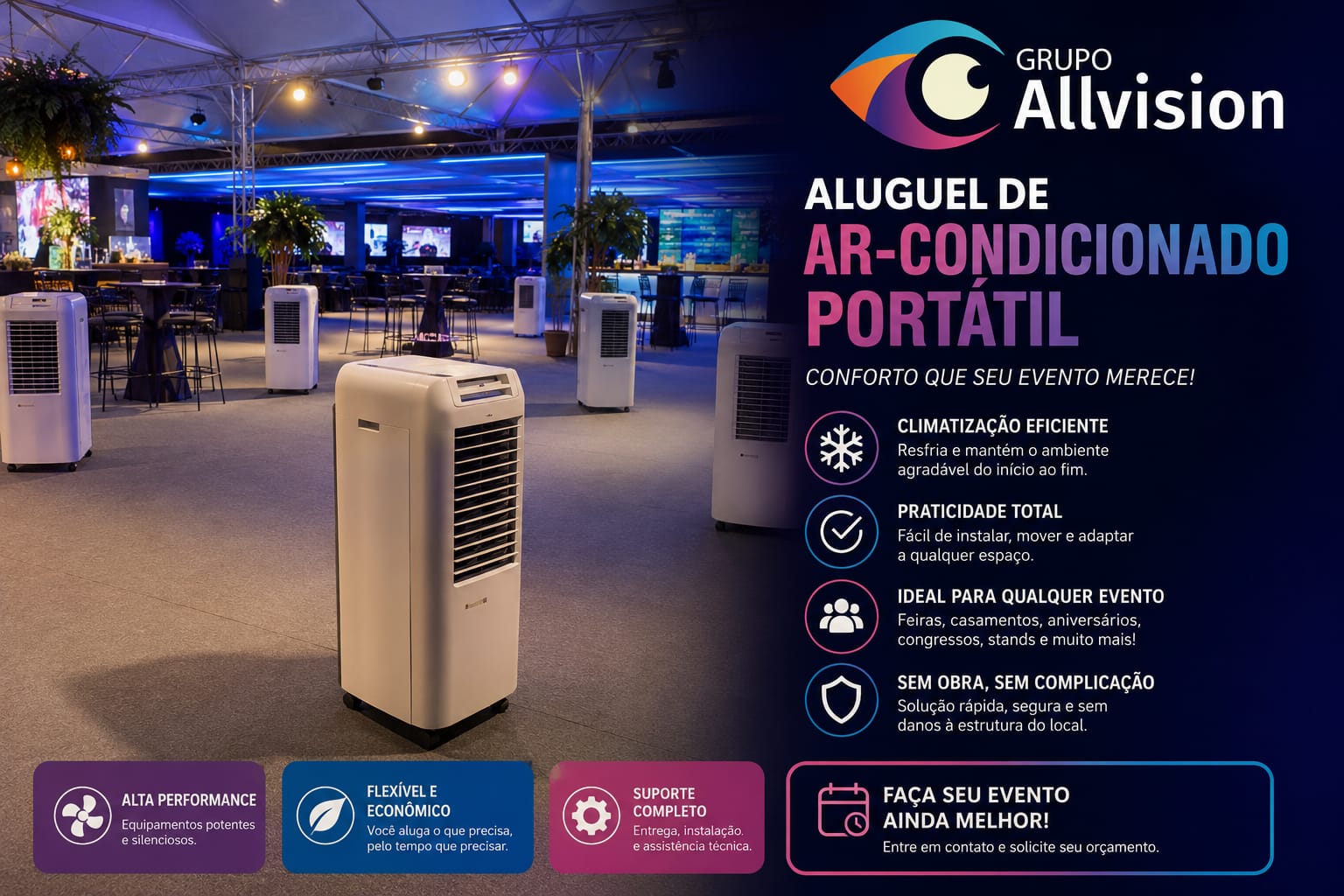 Aluguel de Ar-Condicionado Portátil para Empresas e Escritórios em, Ribeirão Preto, Sorocaba, 2026